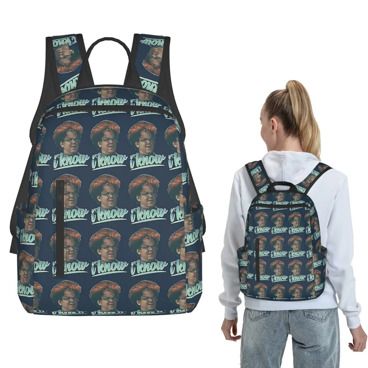 Dr Steve Brule I Know Backpack Large Capacity Boys Girls BookBag School Bag Shoulder Bags for Men Women