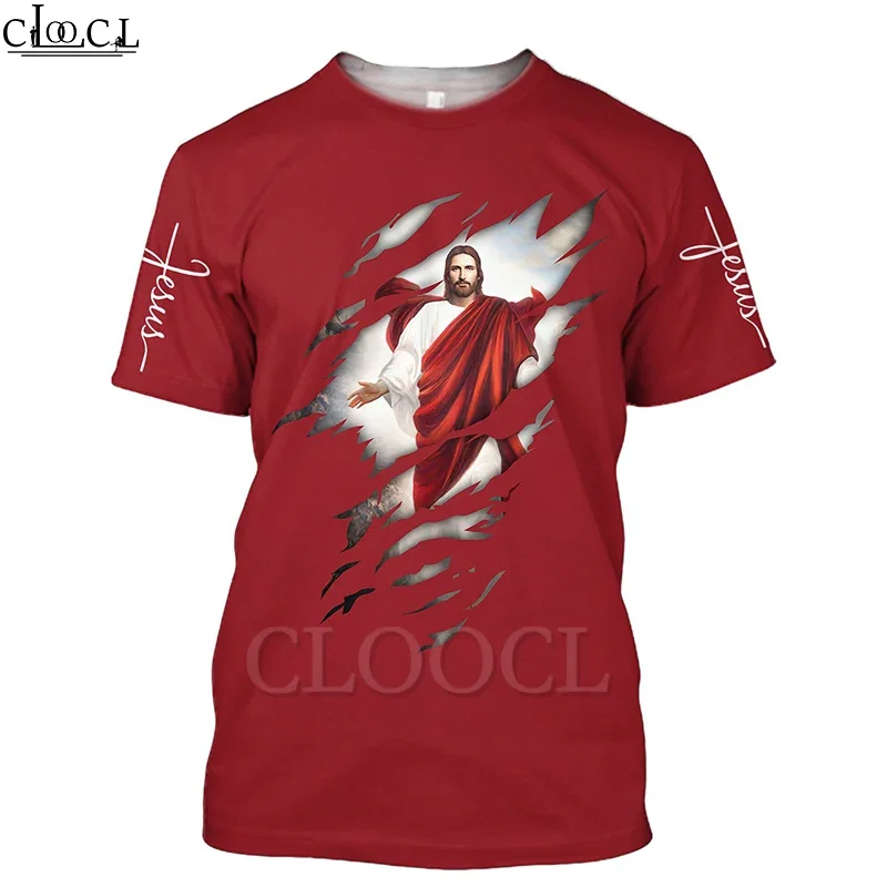 HX Newest Christian Jesus Catholic Men Women T Shirt 3D Print Fashion Harajuku Tee Shirt Casual Wild Pullover Tops Drop Shipping