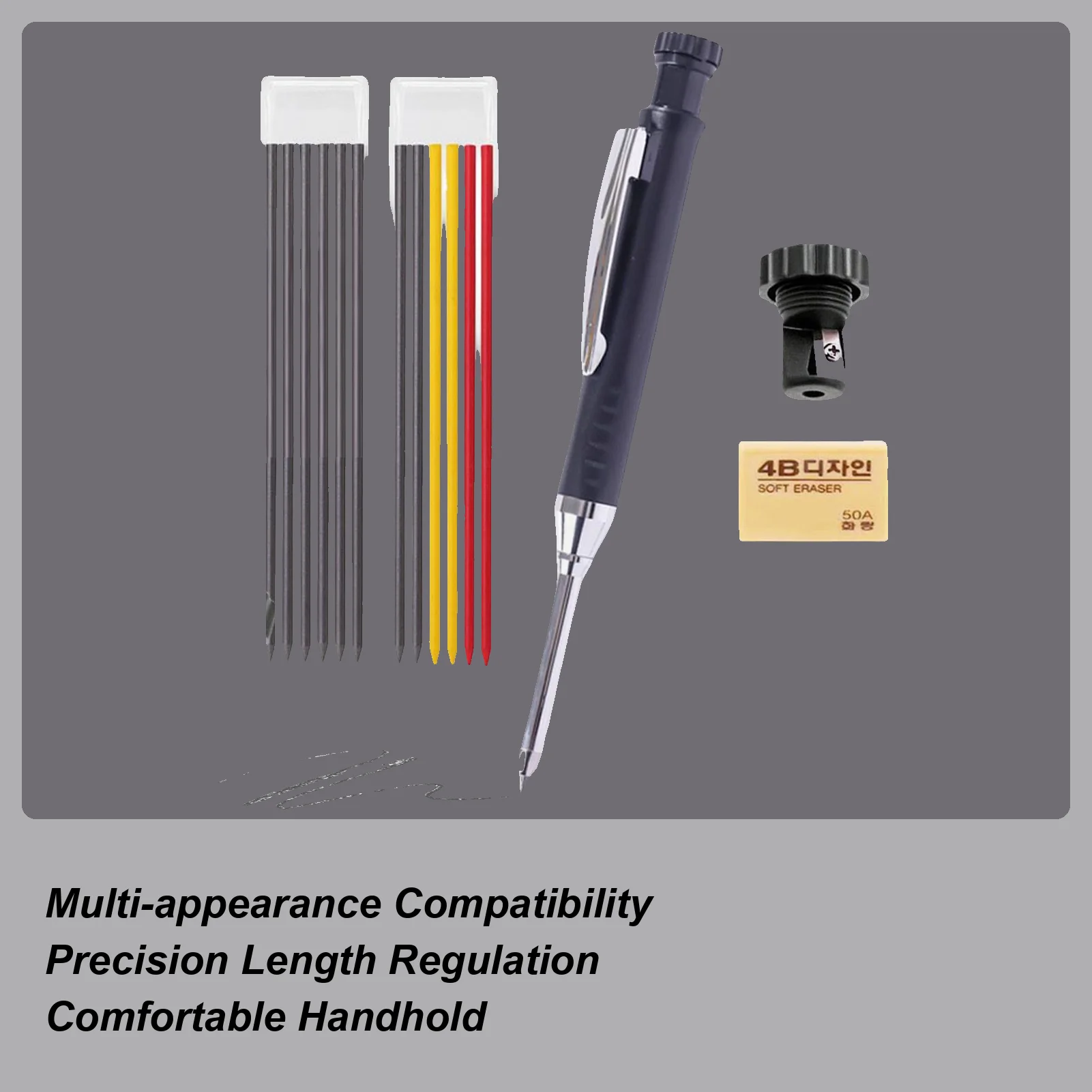 

Deep Hole Marker Pens 2.8mm Paint Pencil With 12 Refills Long Adjustable Nib Markers For Adult Fabric Wood Construction Glass