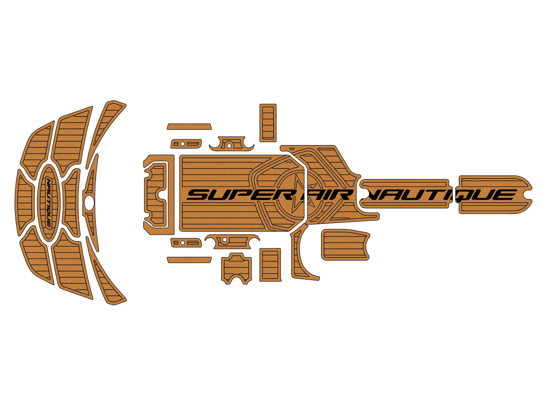 

Marine Faux Teak EVA Non-Slip Mat -2006-2009 Nautique 220 Self-Adhesive 1/4" (6mm) Boat Deck Pad for Cockpit & Deck