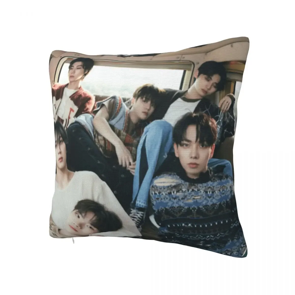 BOYNEXTDOOR Pillow Cover Korean Pop Music Team Vintage Pillow Case Soft Cushion Cover Pillowcases For Sofa Bedroom Home Decor