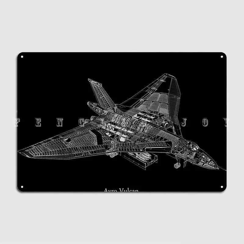 Avro Vulcan Poster Metal Plaque Garage Club Wall Decor Wall Cave Design Tin Sign Poster