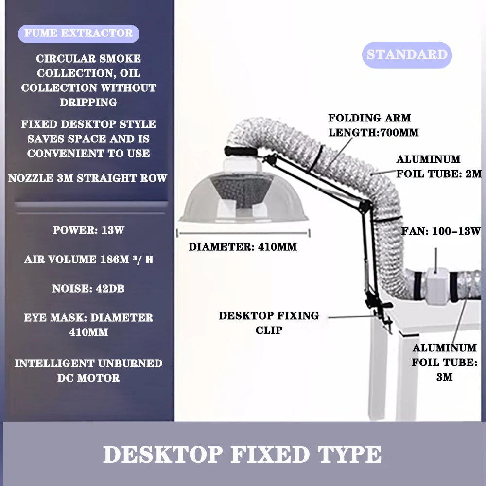 Household Exhaust Hood Barbecue Smoke Exhaust Machine Hot Pot Air Cappa Aspiratirce Extractor Cocina
