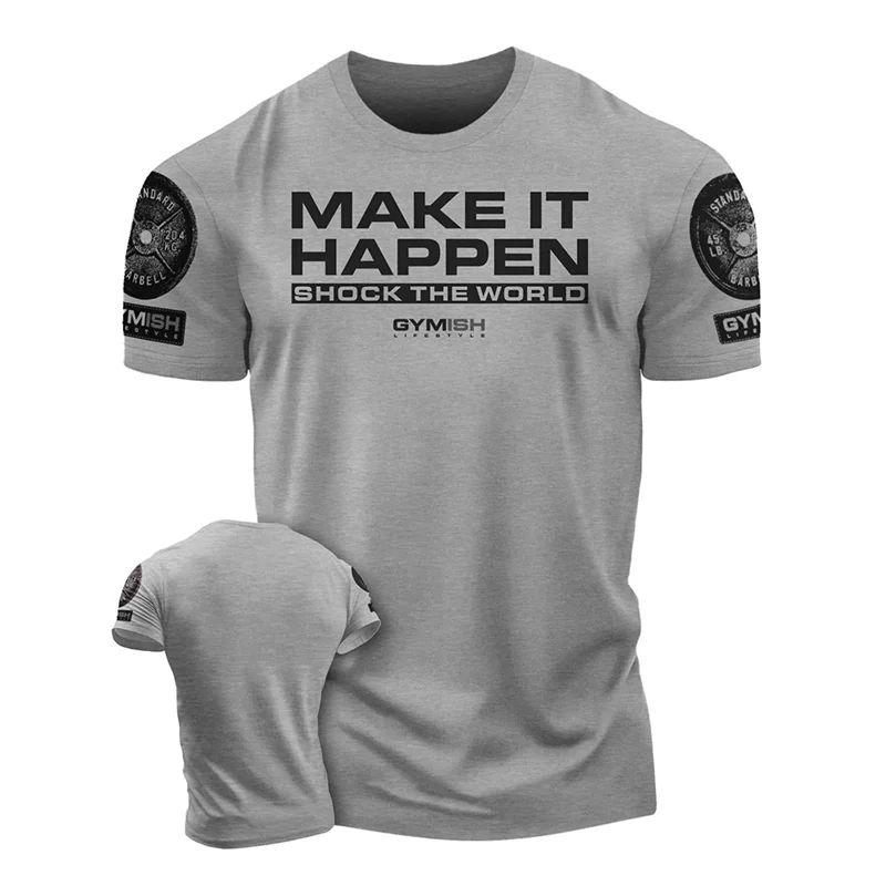 Fashion Mens Workout 3D Printed T-shirts Summer Trend Streetwear Short Sleeve Gym Sports T Shirts Streetwear Oversized Tees Tops image 2