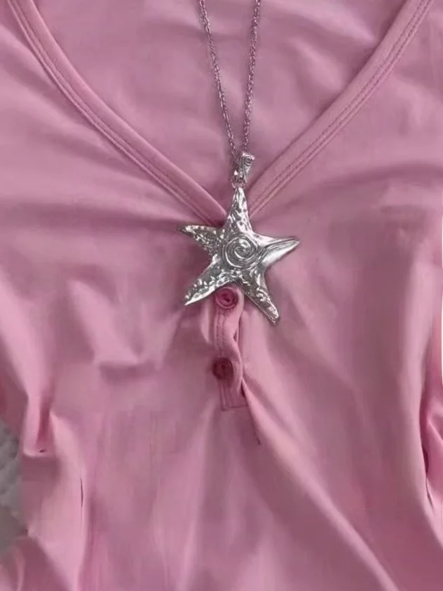 Retro American Sle Women's Slim Fit ort Sve T-irt Summer 2025 Pink Printed Letter Design Casual Comfortable Top