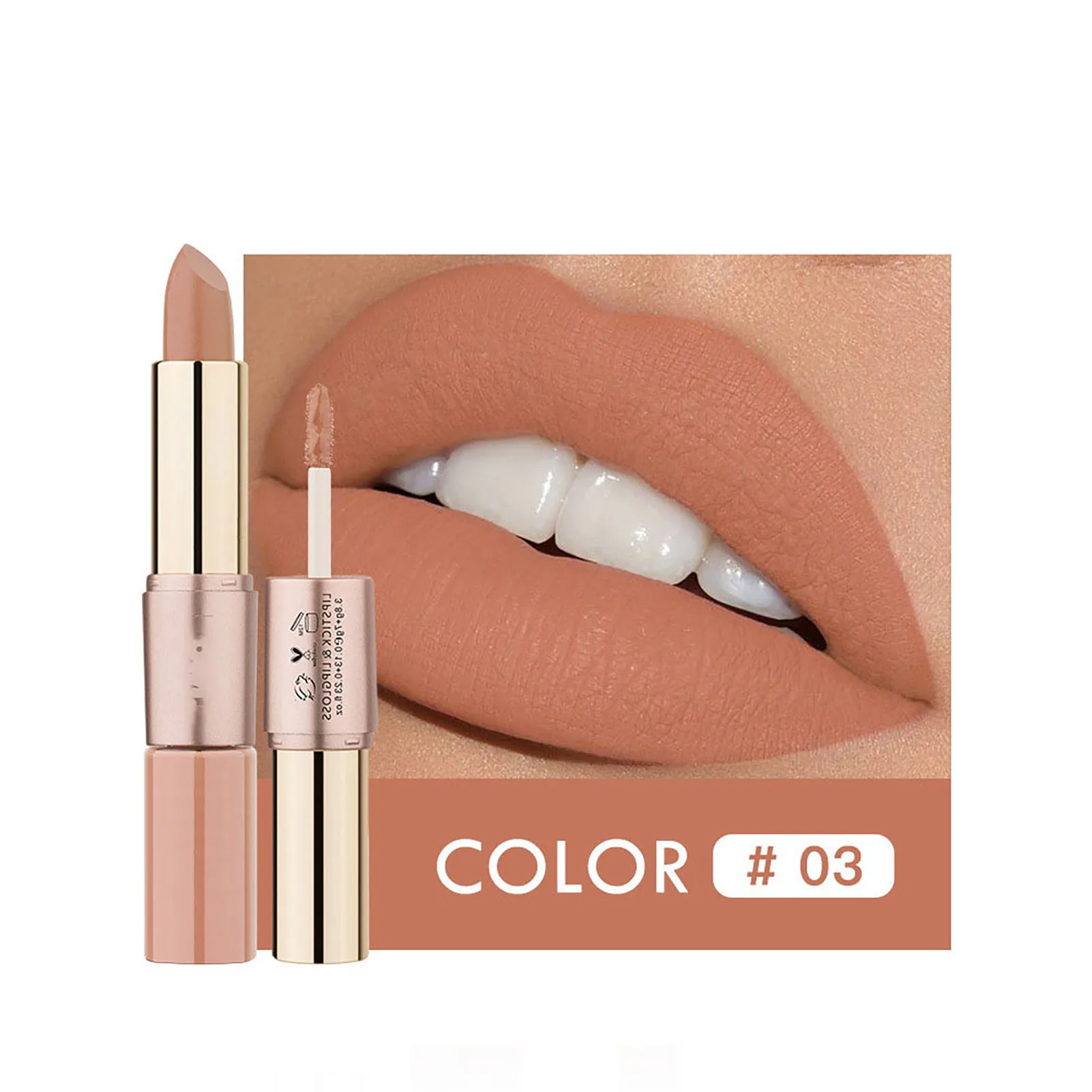 2 in 1 Lippenstift und Lip gloss Set wisch fester flüssiger Lippenstift für Camping Büros chule oder tägliches Make-up