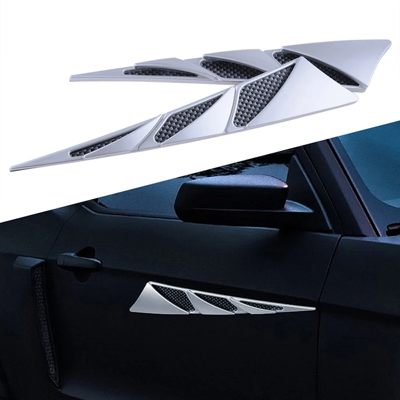 

Shark Gill Car Hook Air Flow intake Vent Cover Sticker Bonnet Vent Grille Duct Decor Car Styling Car Body Decoration Sticker