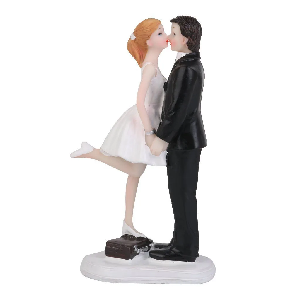 

Resin Bride Groom Wedding Cake Topper Decoration Figures Statue Toppers for Anniversary Party Celebrations Safe No Deform Fade