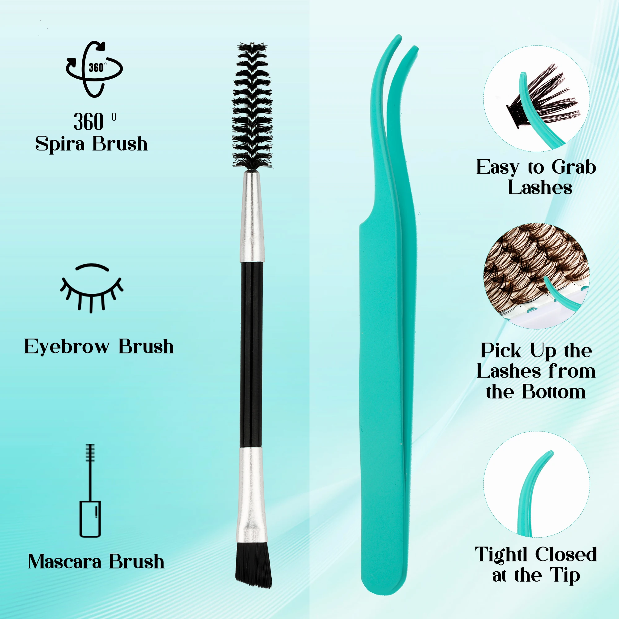 GEMERRY-extensión de pestañas rizadas D, grupo de calor marrón, con pinza de pegamento, unión caliente, volumen grueso Natural, pestañas postizas individuales