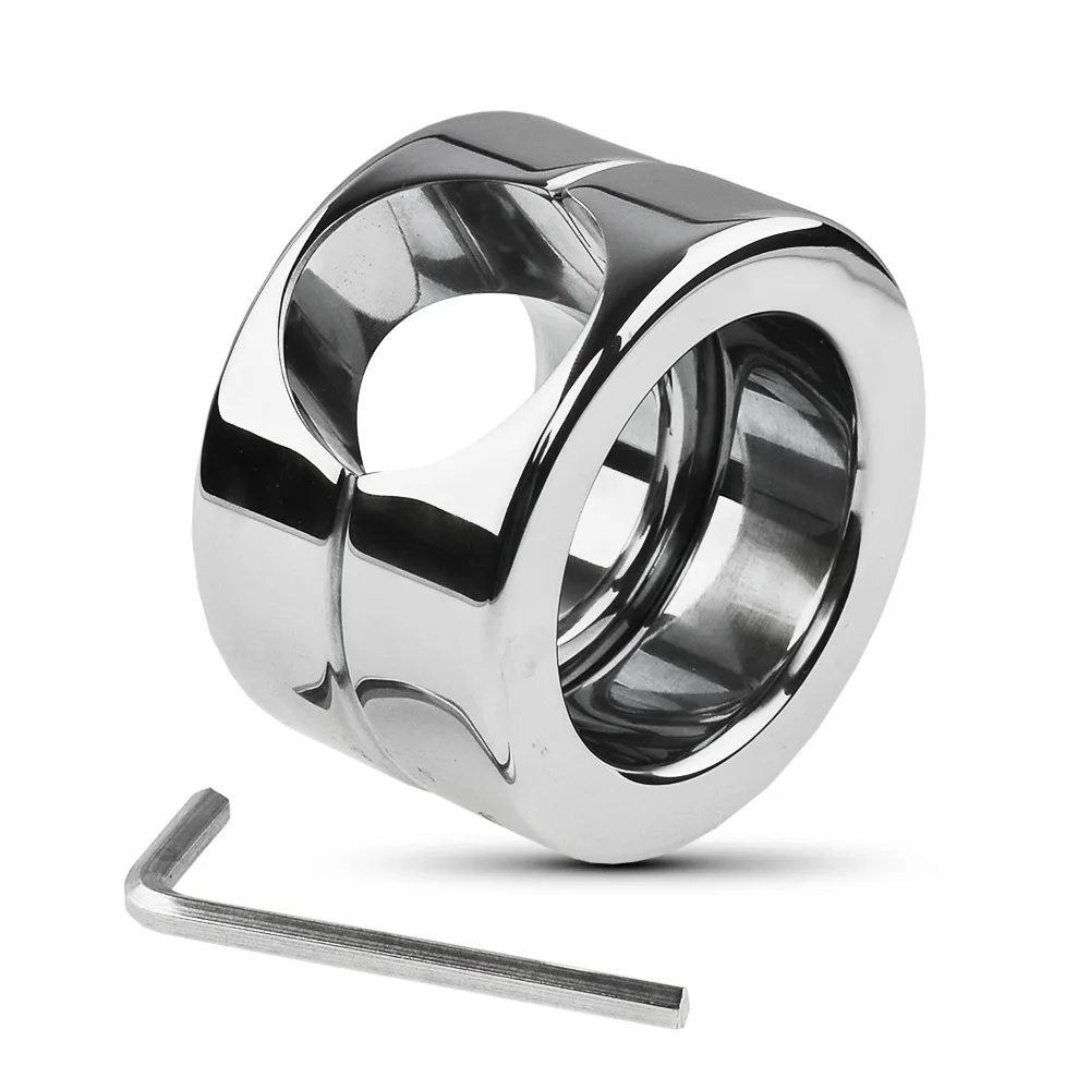 2022 New Bdsm Stainless Steel Ballstretcher Chastity Ball Sack Ring Penis Scrotum Ring Sex Bondage Increase Orgasm for Men