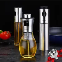 100/200ml Olive Oil Spray Bottle Glass for Seasoning Kitchen Baking Cooking BBQ Soy Sauce Sprayer Kitchen Tools Oil Dispenser