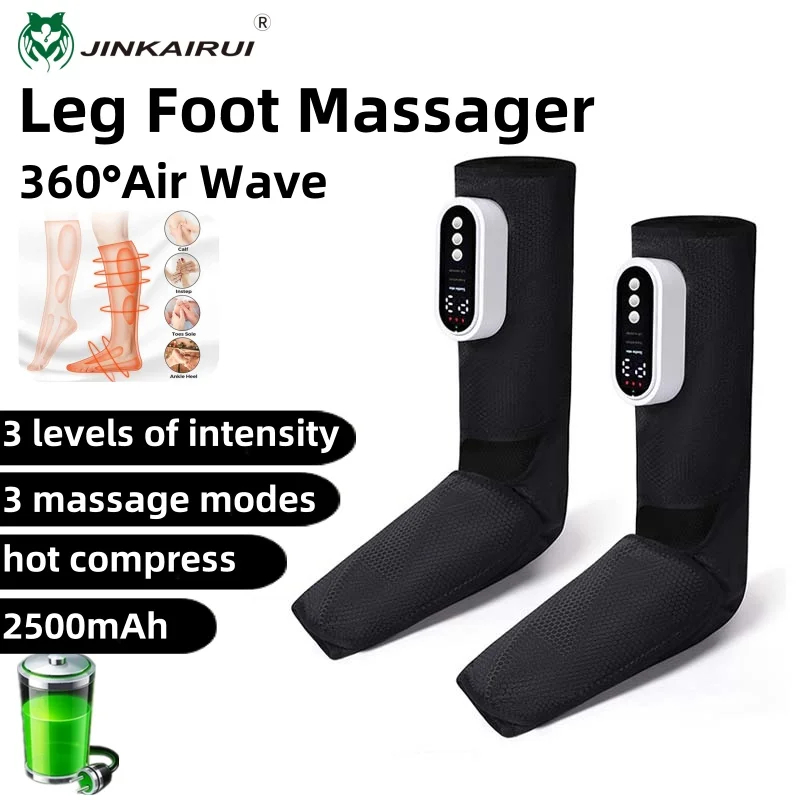 

Hot Compress Leg Massager 360° Full Wrap Air Pressure Massage Leg beauty instrument Kneading Foot Massage Machine Rechargeable