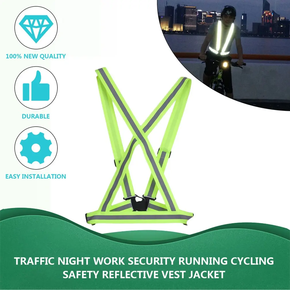 2024 New Breathable Traffic Night Work Security Running Cycling Safety Reflective Vest High Visibility Reflective Safety Trap