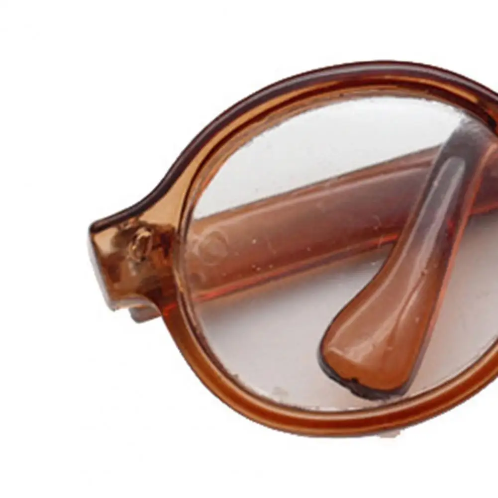 Ozdobne okulary dla lalek, urocze przezroczyste okulary z tworzywa PETG dla lalek, modne dodatki do ubrań dla lalek BJD/figur anime