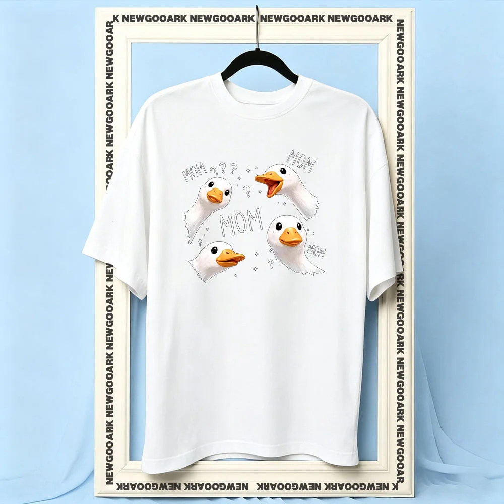 Funny Goose Mom Mom Mom Shirt Woman Man Summer Cotton Graphic T Shirts Adult Streetwear Camisetas Short-sleev Breathable O-neck