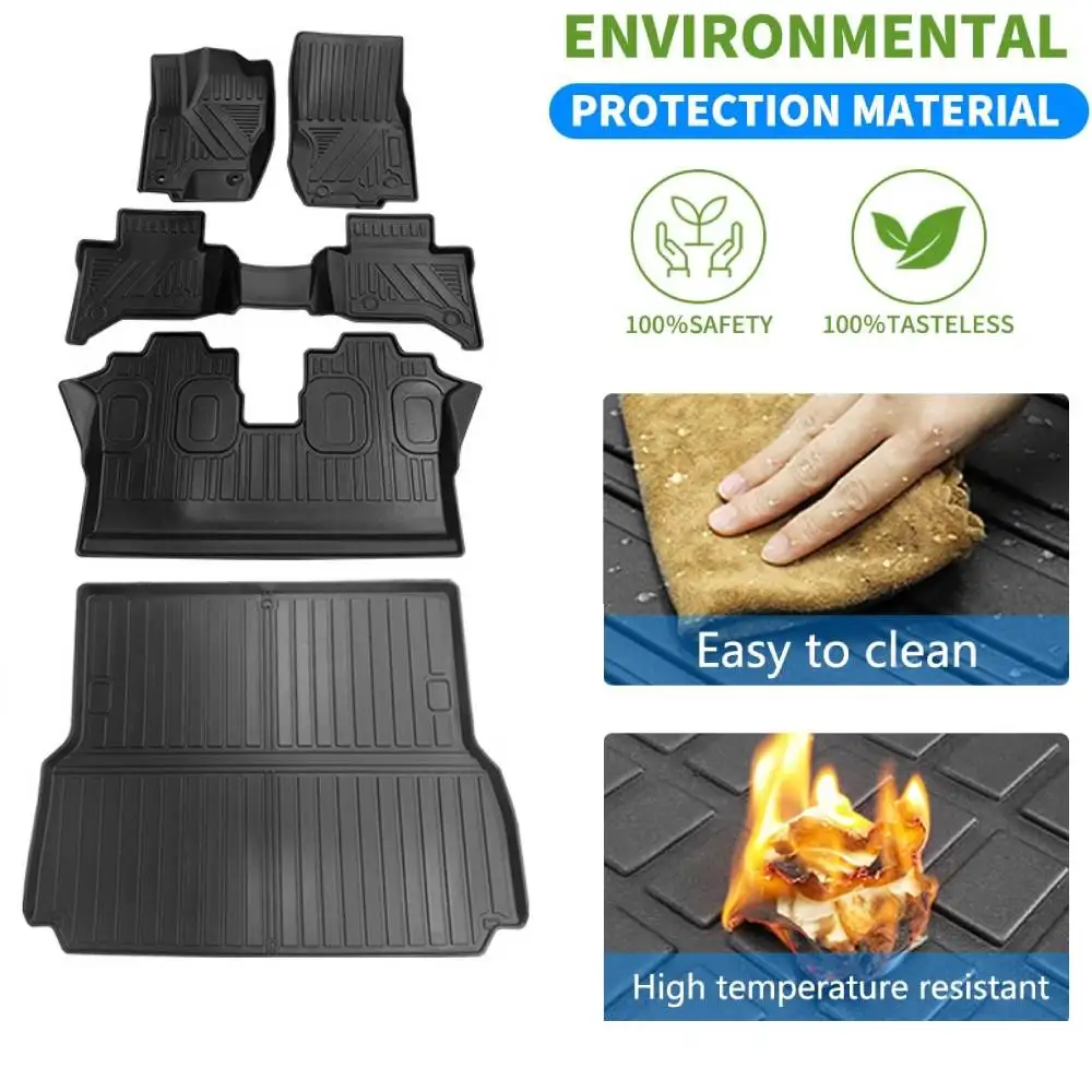 3D Floor Mats Trunk Pad For Toyota Prado LC250 2024 5seat & 6seat Anti-Slip Waterproof Accessories TPE