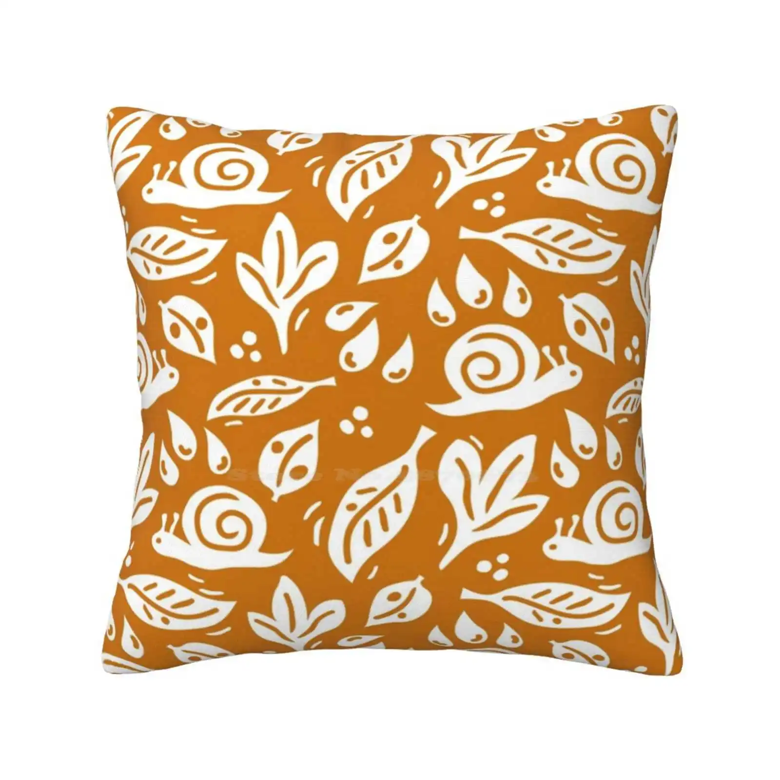 Autumn Mood-Snails And Rain Pillows Case Bedroom Home Decoration Snails Rain Autumn Fall Cozy Season Leaves Foliage Surface