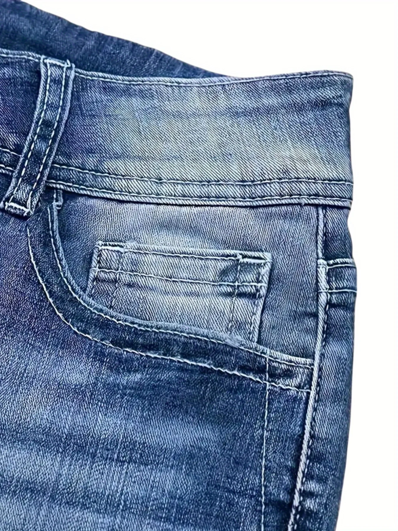 Ladies' fashionable high waisted slim fit stretch jeans, street style, high elasticity, comfortable fabric, suitable for daily