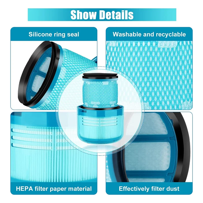 

FSLH 2Piece Filter Replacement Accessories For Dyson V15 Detect, V15 Detect +, V11 Torque Drive, V11 Animal, SV14 Cordless Stick