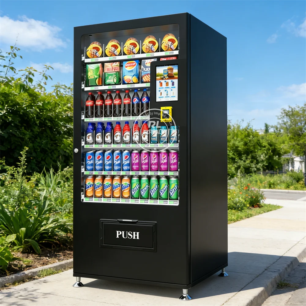 

High Efficiency Beverage Snack Vending Machine Automatic Drink Snack Self Service Vending System