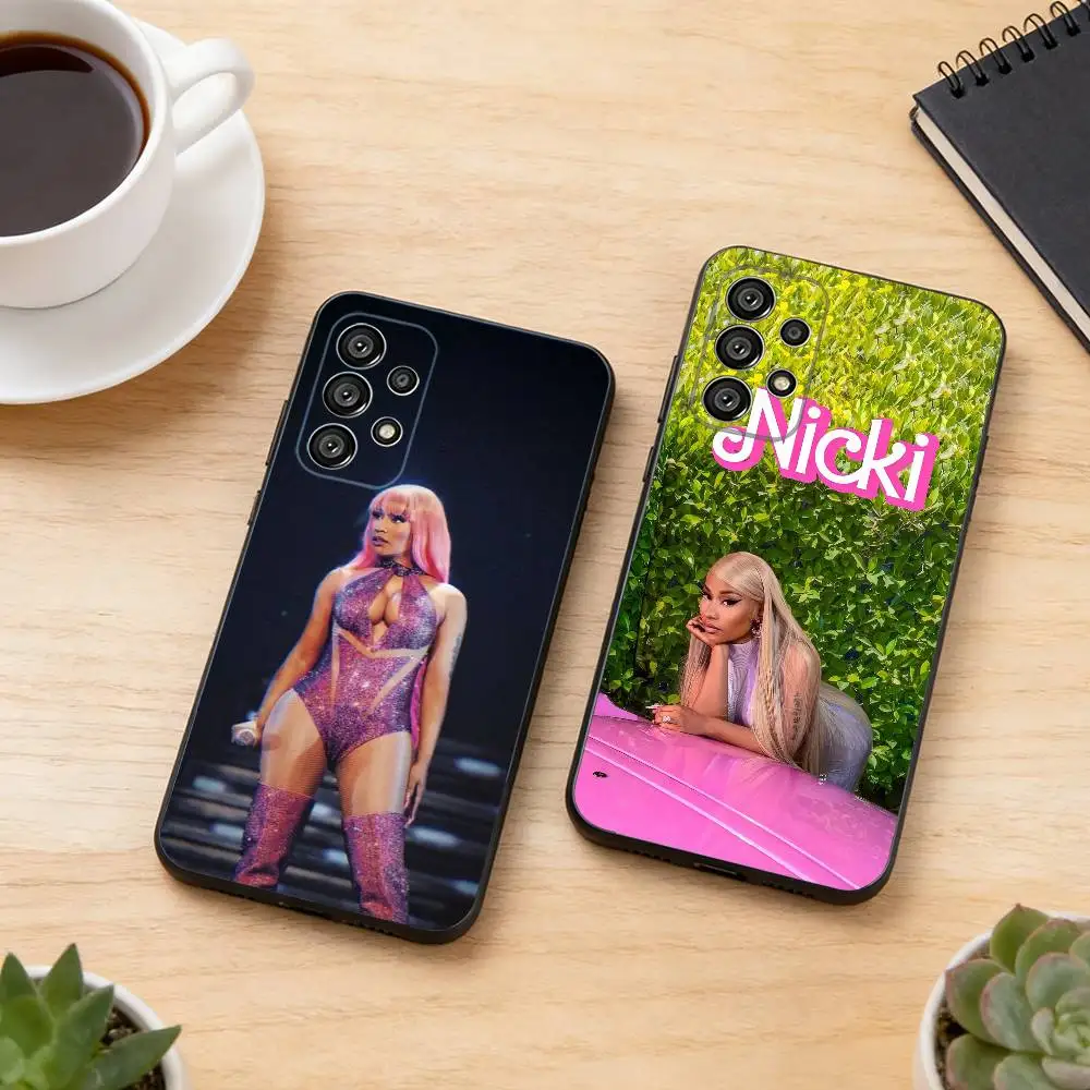 Nicki Minaj R-Rapper Phone Case Black Silicone Soft For Samsung S25,S24,S21,S22,S23,S30,Ultra,S20,Plus,Fe,Lite