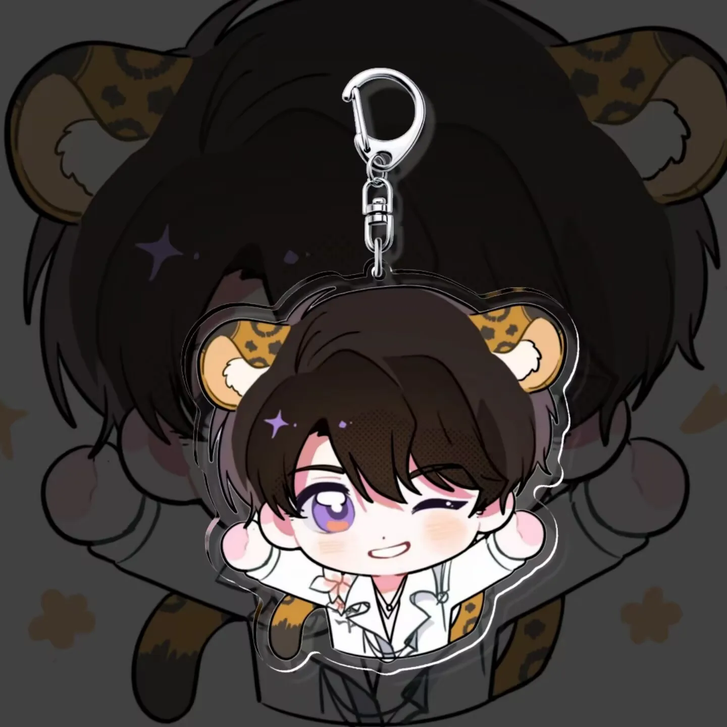 「Love and Deep Space」周辺機器 Qバージョン「サマーデイ」美しい日レオパード超かわいいアクリルバックパックペンダントギフト絶妙