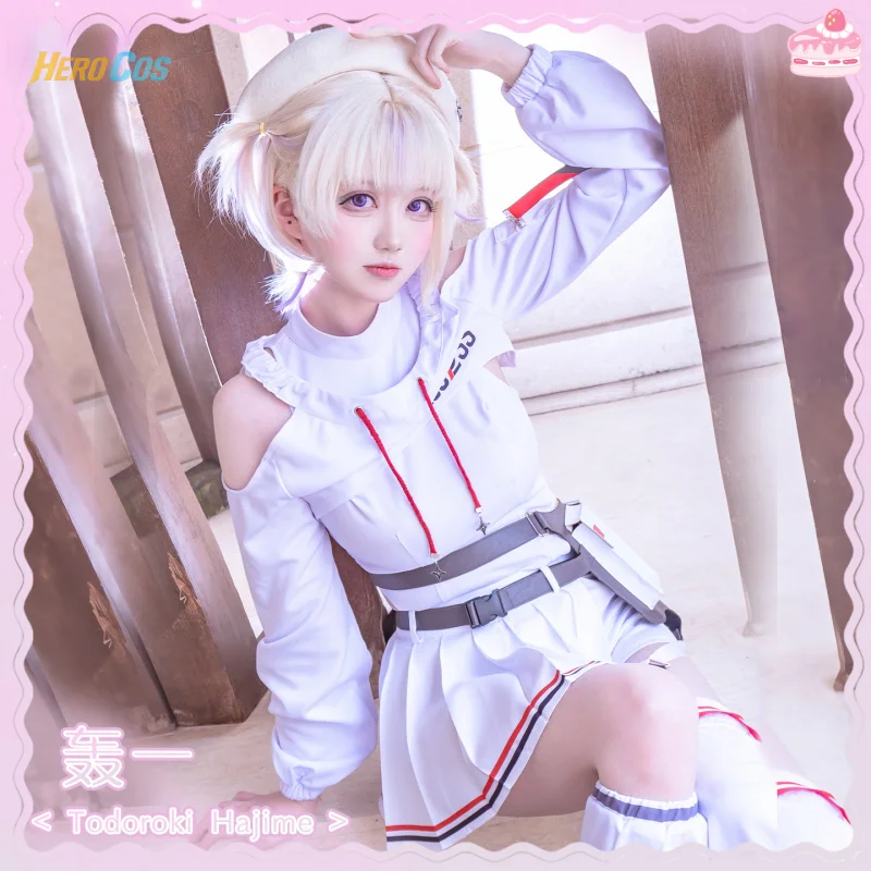 

Vtuber Todoroki Hajime Cosplay Costume Bodysuit Hat Lovely Uniform Halloween Party Role Play Outfit Women HERO Cos