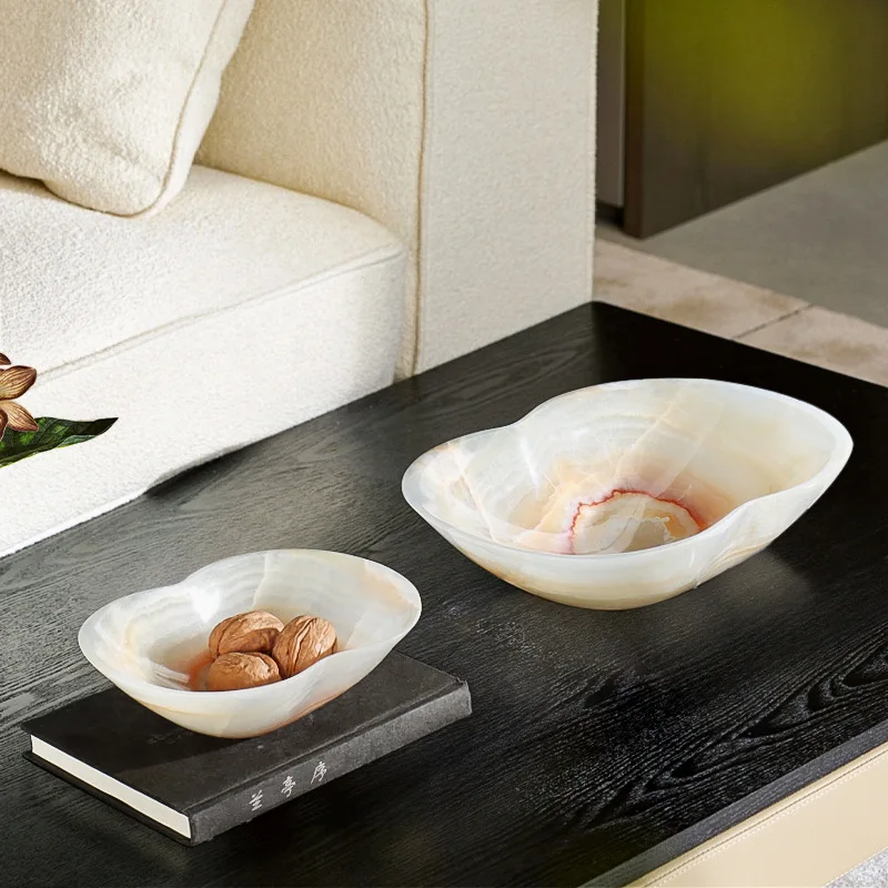 طبق فاكهة اليشم الطبيعي لغرفة المعيشة وطاولة القهوة ومدخل سطح المكتب لتزيين أطباق الفاكهة