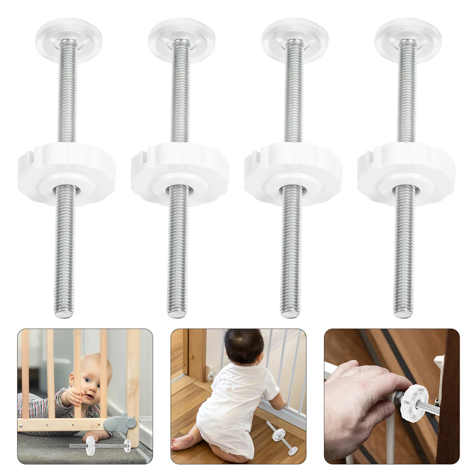 8 Pcs Component Baby Gate Hardware Child Pet Indoor Aluminum Alloy Replacement Parts