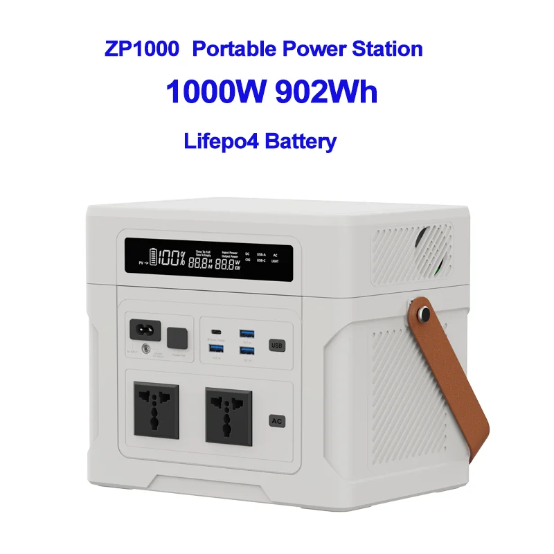 ZP1000 Portable Power Station 1000W 902Wh/1804Wh/2706Wh Solar Generator with  Pure Sine Wave LiFePO4 Battery for Emergency Backup - AliExpress 44