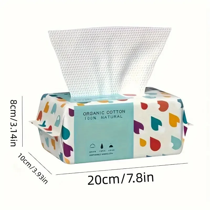 100 قطعة من مناشف الوجه القطنية الفاخرة | وسادات إزالة المكياج فائقة النعومة | مناديل وجه سميكة للغاية للبشرة الحساسة #5