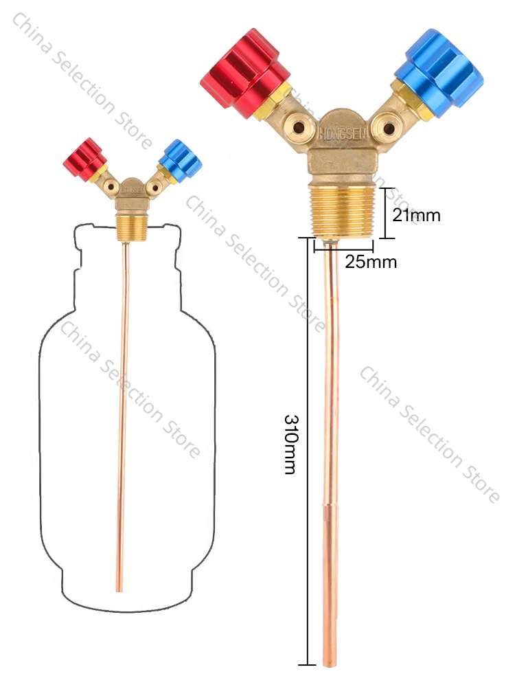 High and Low Pressure Valve Refrigerant Recovery and Filling of Explosion-proof Snow Seed Bottle Mouth