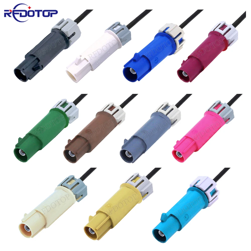 

1PCS Waterproof Fakra Cable Code A/B/C/D/F/G/H/I/K/Z Male to Male Plug Connector Car Video Fakra Jumper RG174 Pigtail Cable