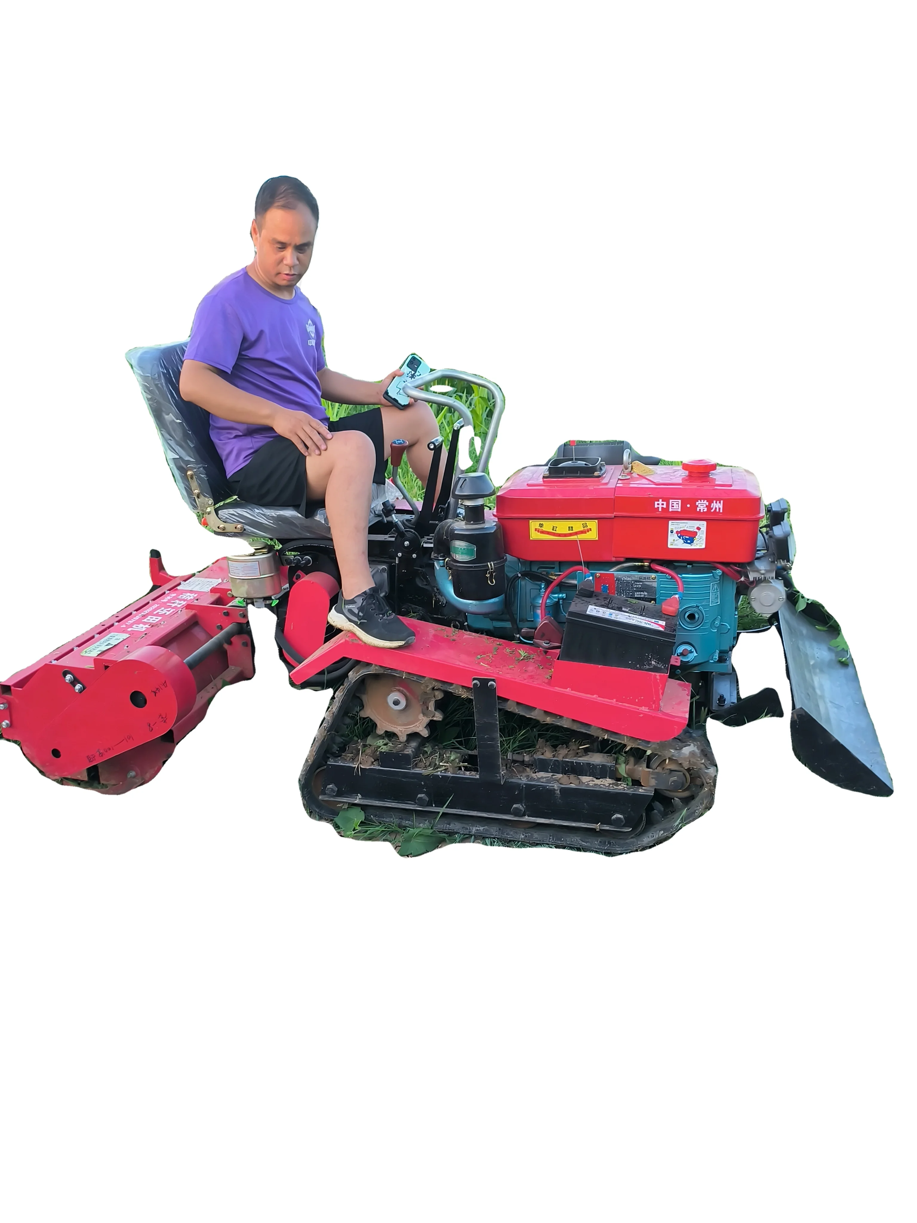 Rotary Tiller 25 Hp 35Hp Agricultural Diesel Tracked Cultivator