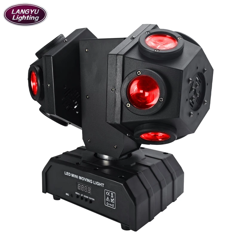 12 x 10W Super Beam LED DJ Disco Laser Light  With Double Ball for Club Party Song and Dance Hall  and Concern Music Festival