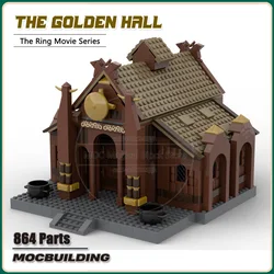 The Golden Hall MOC Building Blocks The Rings Movie Architecture Model Technology Bricks Educational Collection Toys Xmas Gifts