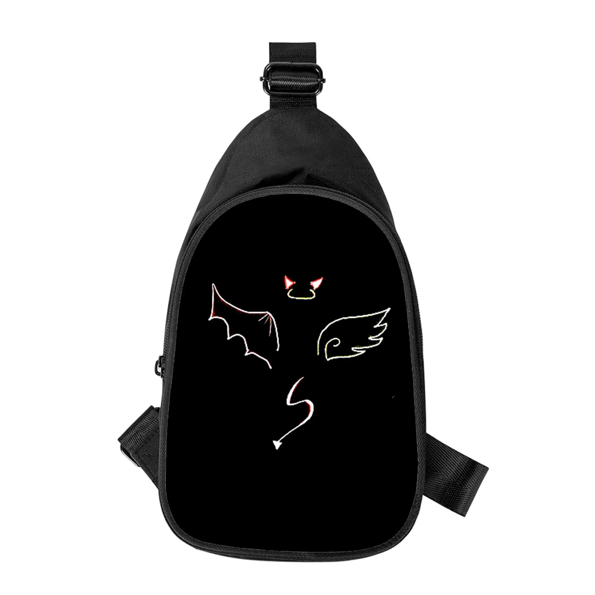 Hell Satan Devil logo 3D Print New Men Cross Chest Bag diagonalmente, bolso de hombro para mujer, paquete de cintura escolar para marido, paquete de pecho para hombre