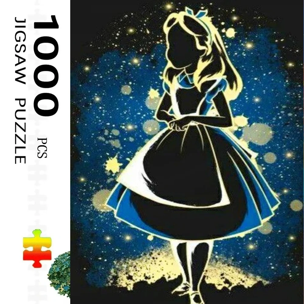 

1000 pcs Dust Black Silhouette Puzzle Home Decor Adults Puzzle Games Family Fun Floor Puzzles Educational Toys for Kids
