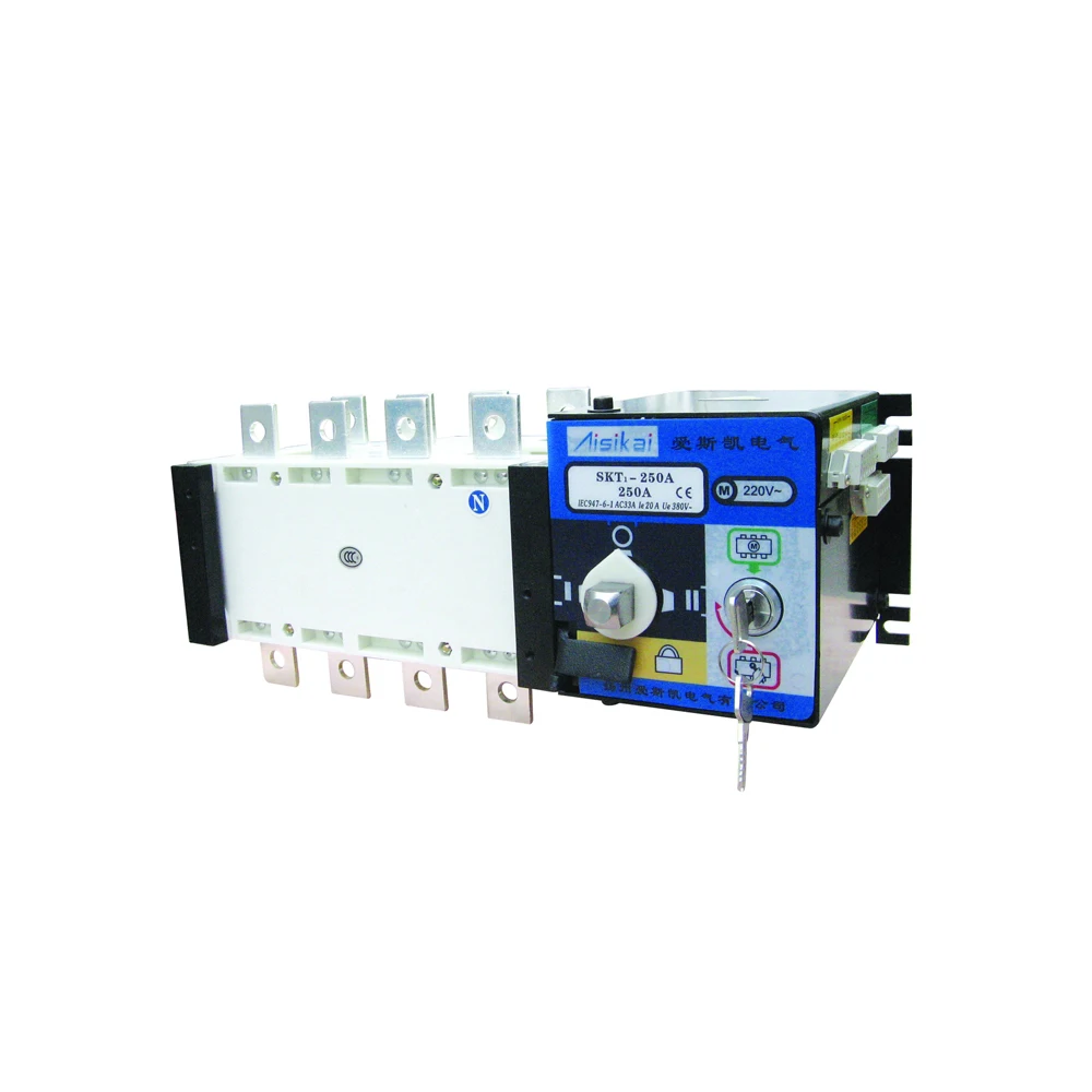 

ATS 3P/4P 250A Automatic Transfer Switch ATS250A Chinese Aisikai High Quanlity Dual Power For Diesel Generator