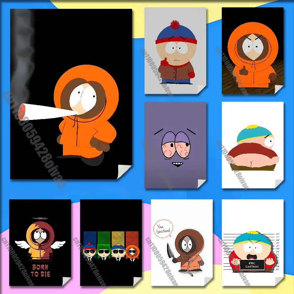 

Kenny Stan Marsh Towelie S-South P-Park Poster Wall Murals For Offices 50x70cm Self-adhesive Decoration Sticker Playbill Cover