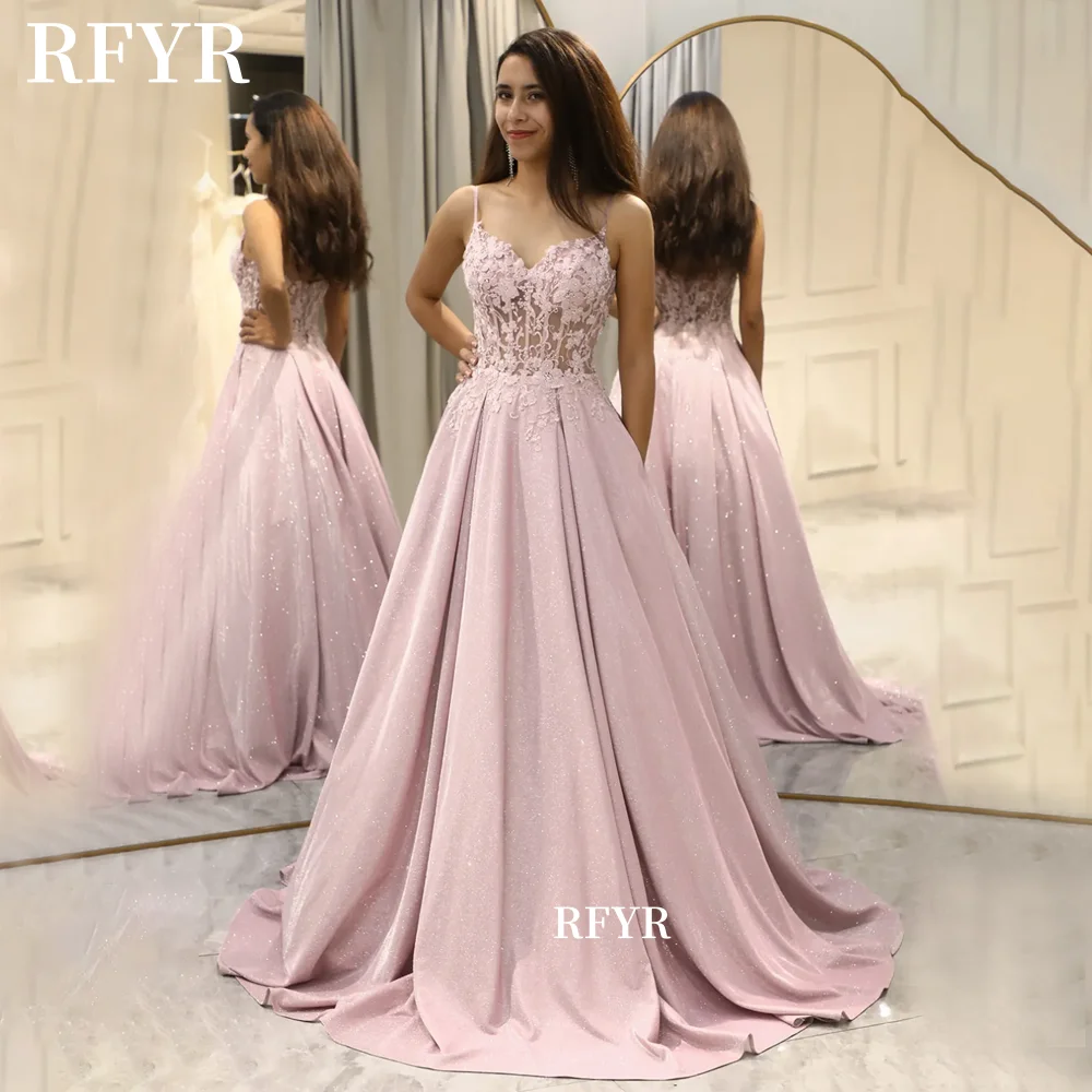 

RFYR Вечерние платья трапециевидной формы Милое платье для выпускного вечера Блестящее элегантное вечернее платье принцессы для женщин فساتين مناسبة رسمية по индивидуальному заказу