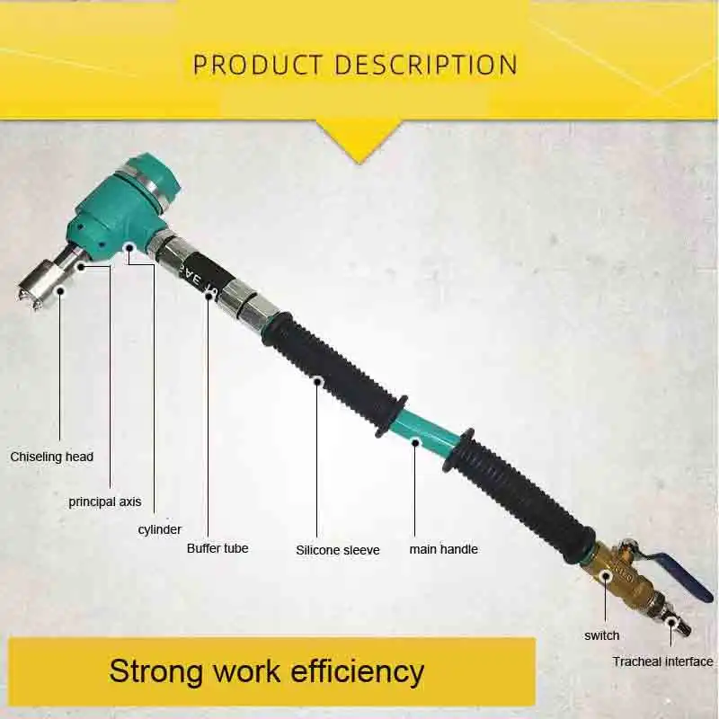 Electric diamond one headed handheld litchi surface chiseling device concrete floor roughing machine