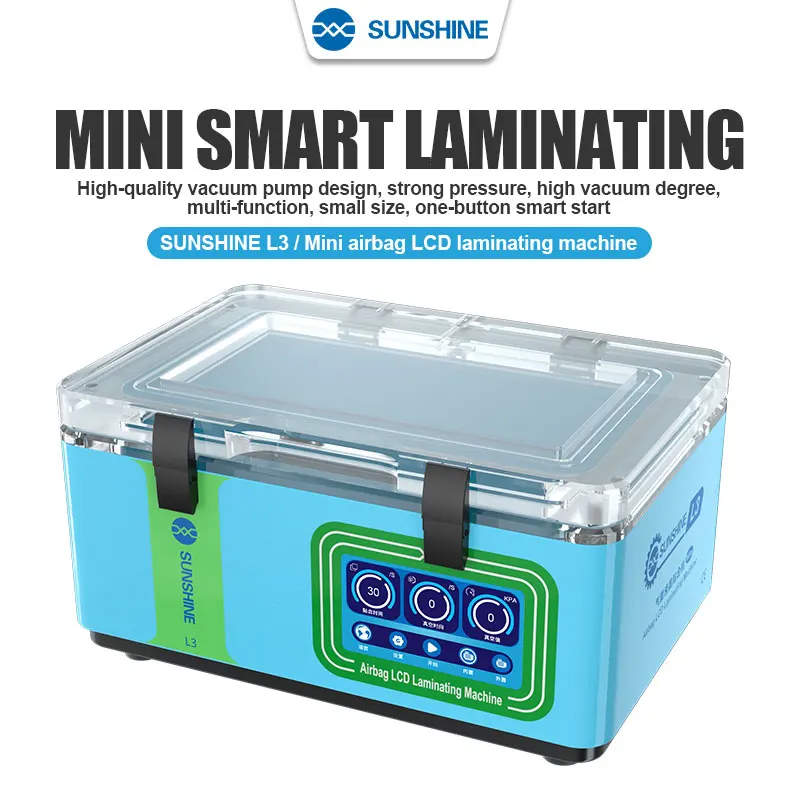 SUNSHINE L3 Mini Airbag LCD  Laminating Machine Mobile Phone 8inches Curved and Flat Screen Replacement Repair Laminator