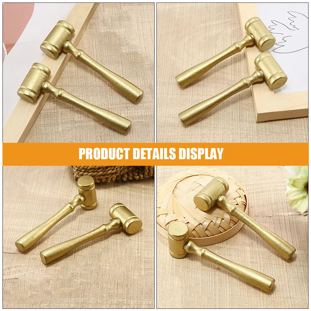 3 Pcs Judge Hammer Children\'s Toy Mini Wooden Kids Toys Gavel Prop Auction Clothing Hammers