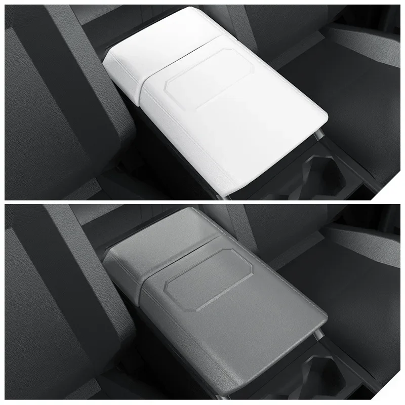 Tesla Cybertruck 2024-2025 용 자동차 팔걸이 상자 센터 콘솔 자동차 팔걸이 쿠션 TPE 자동차 팔걸이 패드 커버 Accessorie 교체 썸네일 5