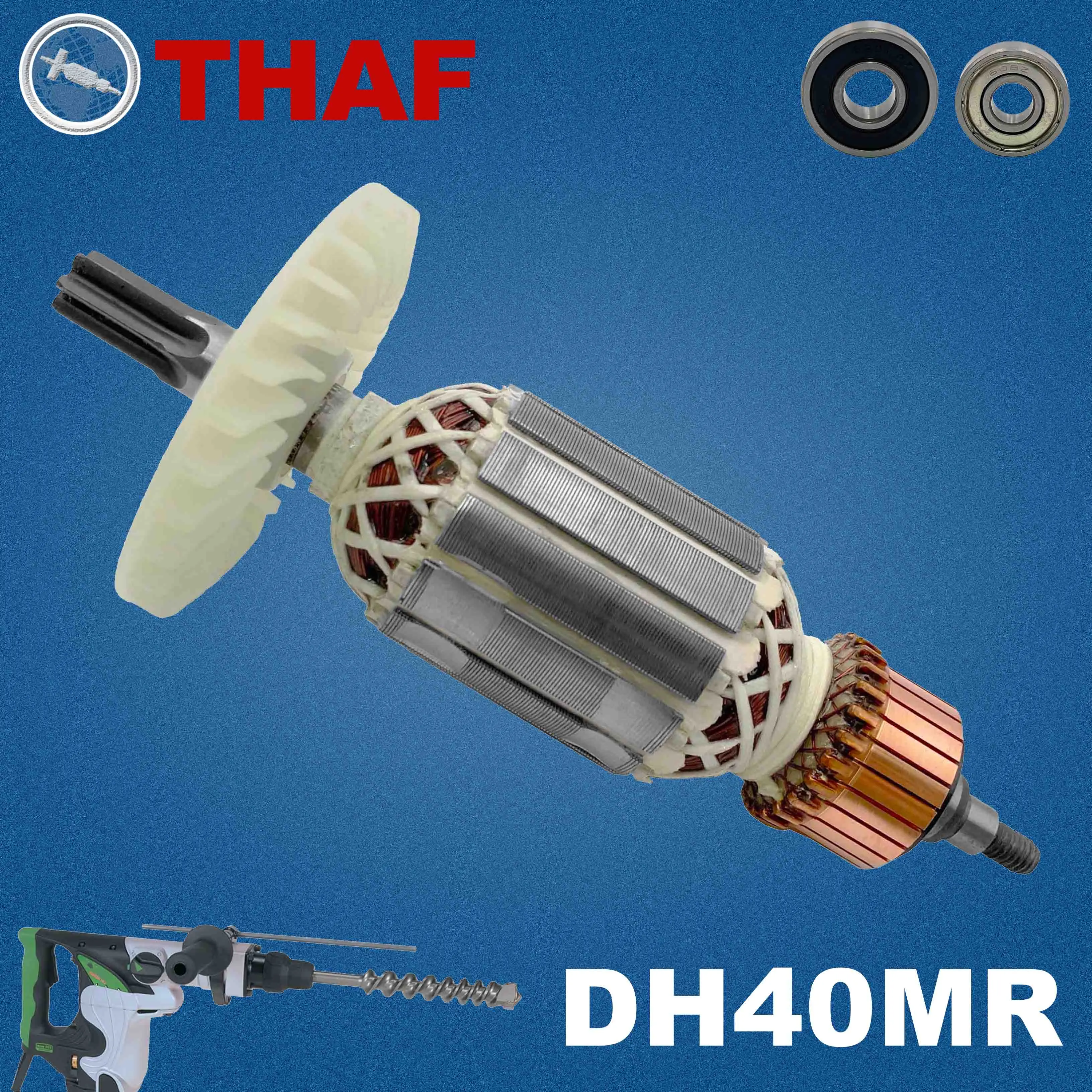 AC 220V 240V DH40MR Armature Rotor For HITACHI Hammer Drill Spare Parts Rotary Hammer Breaker DH…