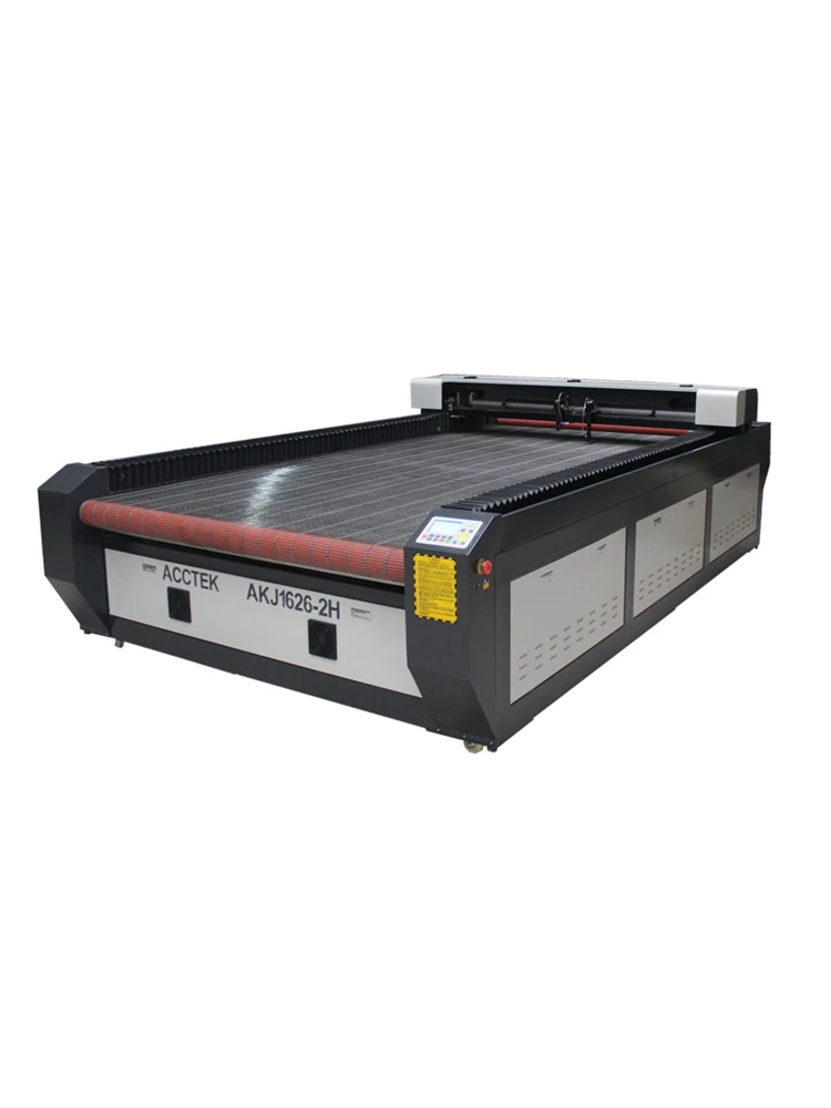 AKJ1626 Acctek CE/FDA cloth fabric laser cutting machine 1626/ with conveyor device CO2 laser cutting plotter