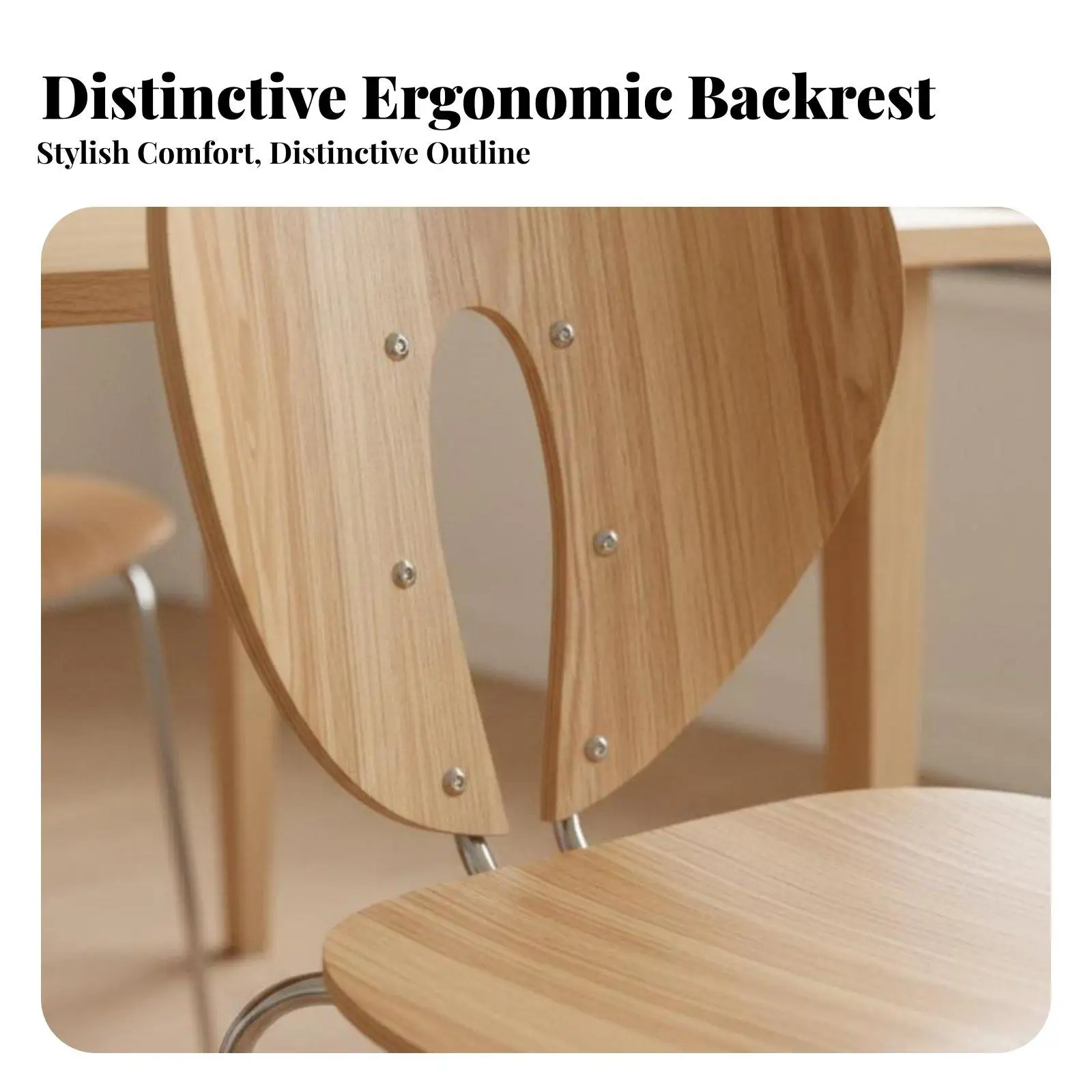 Shell rear Chair Stackable Household Furniture Nordic aesthetic Accent Stool for Apartment Dwellers, Interior Decorators, Dining