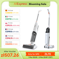 ILIFE W90 Cordless Wireless Wet Dry Smart Mop Washing , 5500Pa Suction, 1 Min Self Cleaning, Large Dual Water Tank