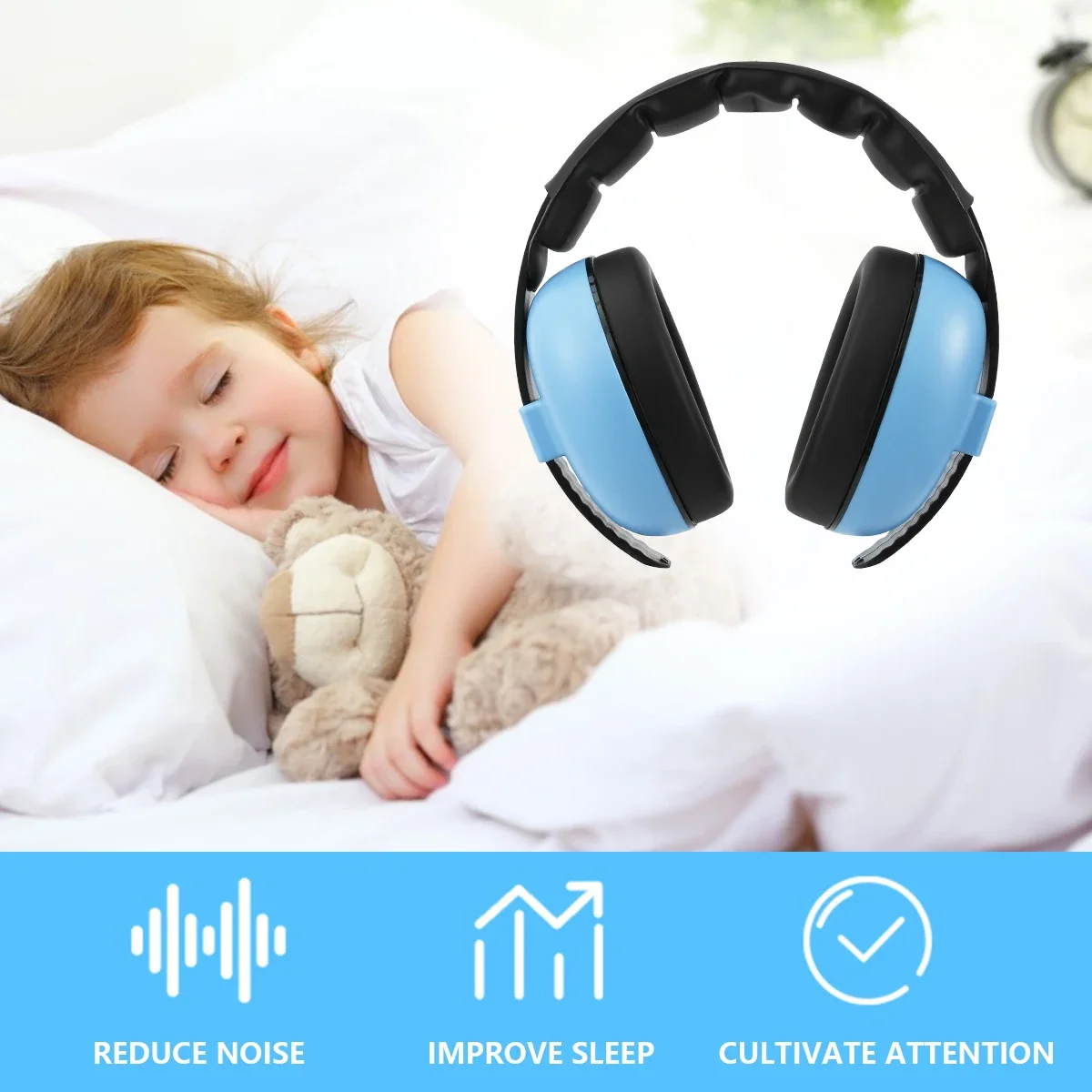 Anti Noise Baby Headphones Children Sleep Ear Stretcher Baby Ears Protection Children Sleeping Earplugs Child Earmuff